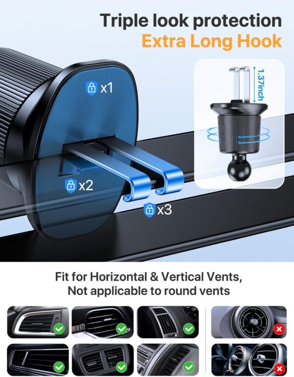 71GJ35xpNL._AC_SL1500_.jpg Miracase for MagSafe Car Mount【Won’t Block Vent & 20 Strongest Magnets】 Magnetic Phone Holder for Car Phone Holder Mount Dash for Car Accessories for Women Men for iPhone 17 Pro Max Air 16 15 14 13 12