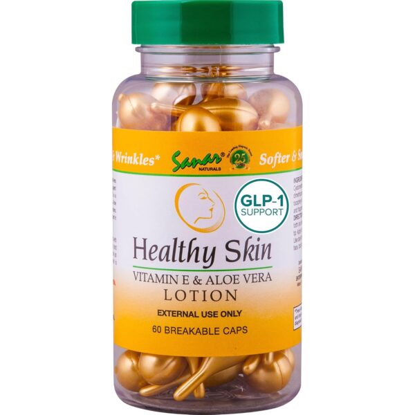 71Gim0xHsL._SL1500_.jpg Sanar Naturals Healthy Skin Vitamin E & Aloe Vera Moisturizer | Face Serum and Body Lotion for Dry Skin | Travel Size Skin Care for Women and Men, 60 Capsules