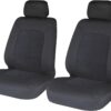 Sakura SS5401 Universal Fit Car/Van Seat Covers – Pair Of Front Car Seat Protectors, Durable Fabric Interior Protection, Easy Installation, Washable Black.