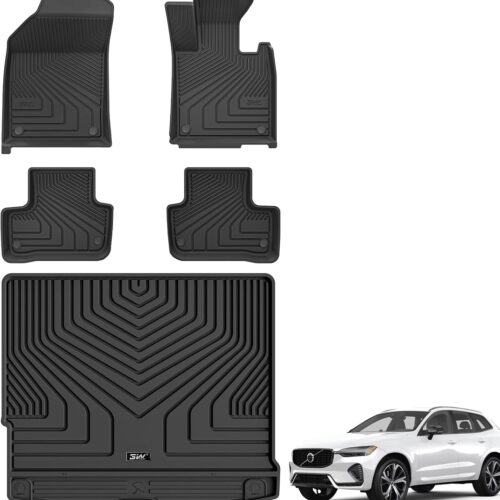 71HCfQUKqFL._AC_SL1500_.jpg 3W Floor Mats & Boot liner Fit for Volvo XC60 2019-2026, All Weather Dog Friendly TPE Car Mat, Waterproof Anti-Slip Easy to Clean Heavy Duty Trunk Mat Volvo Accessories