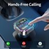 GizmoVine Bluetooth Car Adapter, Radio Receiver Audio FM Transmitter, Wireless Hands Free Phone Digital Kit, USB C QC PD 36W Fast Charger for 12V/24V Cigarette Lighter, U Disk MP3 Music Player Device