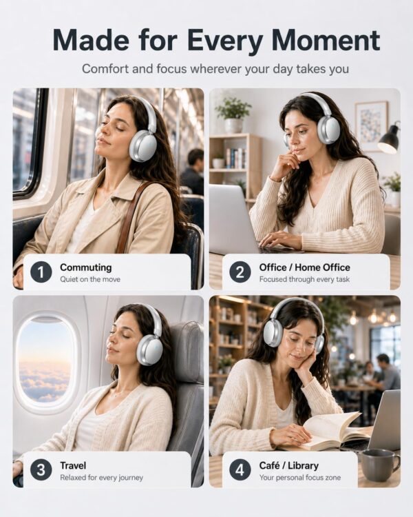71HaXR-wLEL._AC_SL1402_.jpg Wentronic Y05 Bluetooth Over-Ear Headphones with Active Noise Cancelling, Hi-Res Audio, 48H Playtime, Built-in Mic, Wired/Wireless, Works with iOS, Android & PC, Silver