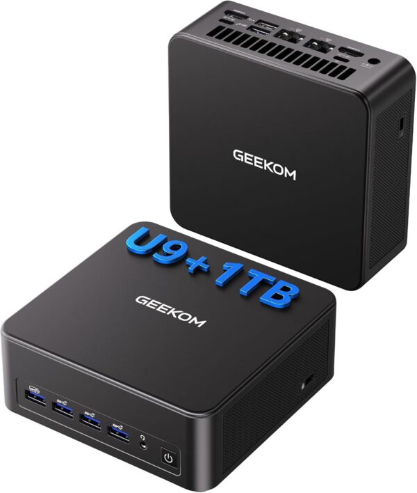 71I2wq1qt4L._AC_SL1500_.jpg GEEKOM IT13 MAX AI Mini PC, Intel Ultra 9 185H(TDP 65W) Idea Code/Tasks/Gaming, 16GB DDR5(Up to 96GB) 1TB SSD(Up to 4TB), Windows 11 Pro, Arc GPU,Video Editing, Dual 2.5GbE LAN, WiFi 7,8K Quad Display