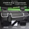 71I5HHXZuaL._AC_SL1500_.jpg ASelected Car Trunk Organizer 90 x 25 x 12 cm with Adjustable Straps for SUV Foldable with Multiple Compartments Waterproof PVC Trunk Storage Space Saving, Black