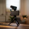 71IAScj587L._AC_SL1500_.jpg Sennheiser MKE 400 Directional Shotgun Camera Microphone Kit | Smartphone Clamp & Manfrotto PIXI Mini Tripod | For Vloggers & Creators | 3.5MM TRS & TRSS Coiled Cables Included | Black (508898)