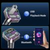 GizmoVine Bluetooth Car Adapter, Radio Receiver Audio FM Transmitter, Wireless Hands Free Phone Digital Kit, USB C QC PD 36W Fast Charger for 12V/24V Cigarette Lighter, U Disk MP3 Music Player Device