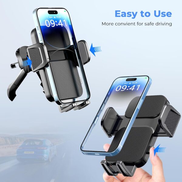 71Ina3YDMcL._AC_SL1500_.jpg Brencco Car Phone Holder Air Vent, 360° Rotation Car Phone Holder Hook Clip & Legs Double Support One Button Release for Cars Vent for iPhone, Galaxy, All 4.0''-7.0'' Smartphones