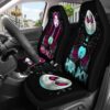 GENANY Horror Nightmare Skellington Couple 2 Front Car Seat Covers, Black/White Polyester, Universal Fit, Automotive Seat Covers, Compatible with Car, Truck, SUV