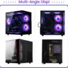 71IwEGXW-eL._AC_SL1500_.jpg suevery Prebuilt Gaming PC Desktop, Ryzen 5 6-Core 3.6GHz Up to 4.1GHz | 16GB DDR4 RAM | 512G SSD | RX 560 4G Graphics Card | Wi-Fi 6, Gamer Computer Tower for Home Office, Black