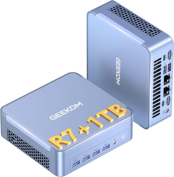 71IylX959L._AC_SL1500_.jpg GEEKOM AX8 Max Silent Operation Mini PC Office/Multitasking/NAS, AMD Ryzen 7 8745HS |16GB DDR5 1TB SSD|Windows 11 Pro |Radeon 780M, USB4.0(40Gbps), Dual 2.5GbE LAN |8K Quad Display, SD Card Slot