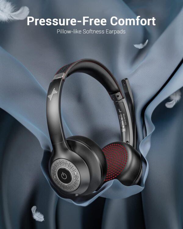 71JIbxrYavL._AC_SL1500_.jpg JIAMQISHI Wireless Headset with Mic for Work, Bluetooth V5.2 Headphones with AI Noise Cancelling Microphone, USB Dongle, Clear Calls & Mic Mute, for Laptop, PC, iPhone & Android Phones