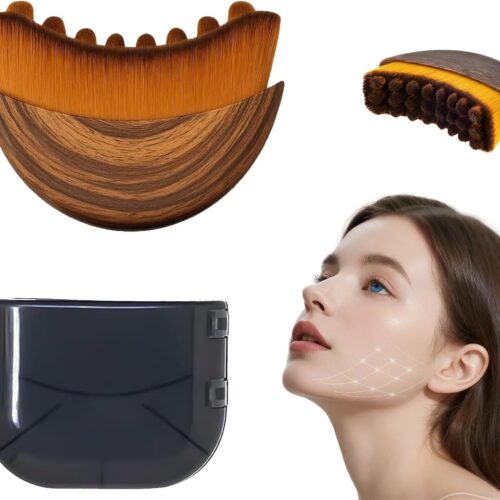 71JaVqkOaCL._AC_SL1500_.jpg Lymphatic Contour Face Brush,Dry Lymphatic Contour Face Brush Soft Set,Lymphatic Drainage Massager for Face,Chin & Neck Relaxation,Portable Beauty Tool with Travel Case. Style B