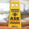 Boxer Gifts Too Busy Ask ChatGPT Novelty Office Desk Sign - Funny Manager Gift for Your Boss and Colleagues - Novelty Work Accessories