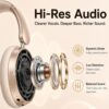 Wentronic Y05 Active Noise Cancelling Over Ear Headphones, Bluetooth 5.3 Wireless Headphones with Mic, 48H Playtime, USB-C Fast Charging, Hi-Res Audio, Starlight