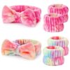 71KWGN0QyDL._SL1500_.jpg Wteehn 6pcs Headband and Wristband for Face Washing, Makeup Spa Skincare Headband, Skin Care Face Wash Headbands Wrist Bands Tools Set, for Women and Teen Girls Gifts