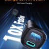 71LI4R47qbL._AC_SL1500_.jpg GRIFEMA 48W Car Charger Fast Charge, Dual Port Cigarette Lighter Adapter, 30W USB C PD and 18W USB A QC 3.0, 12V 24V for iPhone 16 15 14, Samsung Galaxy, iPad