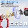 Wireless Earbud, 75Hrs Bluetooth 5.4 Headphones IP7 Waterproof for Sport, Running Wireless Earphones with ENC Noise Canceling Mics, Deep Bass Over Ear bud with Earhooks for Android, iOS, Workout, Gym