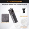 Alyvisun Screen Cleaner Kit (Liquid NOT Included), 3 in 1 Screen Cleaner Tool with Microfiber Cloth, Portable Refillable Laptop Screen Cleaner Spray Bottle for Phone/TV/Monitor/Computer/Car Screen