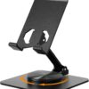 71LSQmAqJEL._AC_SL1500_.jpg Euqvunn Stable Base Phone Stand - Height Adjustable, 360° Free Rotation Holder for All Mobile Phones & Tablets, black