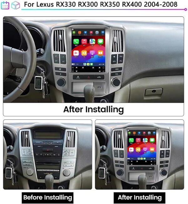 Android Touch Screen Car Stereo 9.7 Inch Car Stereo Radio Plug And Play For Lexus RX330 RX300 RX350 RX400 2004-2008 Car Accessories Car Radio(AT200 4 Core Wifi 1G+32G)