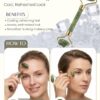 5PCS Face Roller & Gua Sha Facial Tools, Face Massage for Wrinkle Reduction & Puffiness Relief, Includes Silicone Scrubber, Headband & Travel Pouch, Jawline Sculpting and Pore Cleansing Set