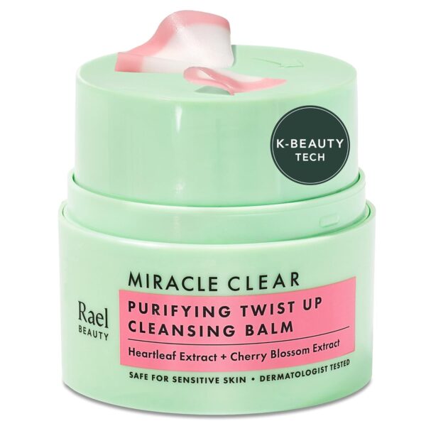 71Nb866PGiL._SL1500_.jpg Rael Miracle Clear Facial Cleanser – Makeup Remover, Daily Face Wash, Gentle Deep Pore Cleansing Korean Skin Care for Oily & Combination Skin (Cleansing Balm, 1.69 fl. oz)