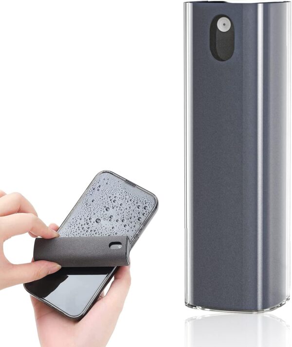 Alyvisun Screen Cleaner Kit (Liquid NOT Included), 3 in 1 Screen Cleaner Tool with Microfiber Cloth, Portable Refillable Laptop Screen Cleaner Spray Bottle for Phone/TV/Monitor/Computer/Car Screen