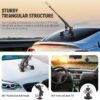 NEEWER Triple Suction Cup Car Mount Compatible with Insta360 X5 X4 GoPro DJI OSMO 360 Cameras, Quick Release Outside Windshield Magic Arm Mount Kit with 2 in 1 Extension Pole/Selfie Stick, CA065