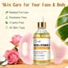 Pjordo Vitamin E Rose Oil & Gua Sha Massage Tools Set, Gua Sha Oil for Face & Body, Organic Vitamin E Oil for Moisturizing and Hydrating, Anti Aging, Self Skin Care Gifts for Her Women