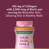 Nature's Bounty Optimal Solutions Hair, Skin & Nails with Biotin and Collagen, Citrus-Flavored Gummies Vitamin Supplement, 2500 mcg, 80 Ct, 40 Total Servings
