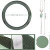 71OqKIiHRDL._AC_SL1500_.jpg BBTO Sage Green Car Accessory Set - Steering Wheel Cover, Ceramic Coasters, Daisy Flower Air Vent Clip, Crystal Car Hanging Ornament