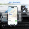 71P9aopi1fL._AC_SL1500_.jpg Brencco Car Phone Holder Air Vent, 360° Rotation Car Phone Holder Hook Clip & Legs Double Support One Button Release for Cars Vent for iPhone, Galaxy, All 4.0''-7.0'' Smartphones