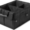 71PqGhypzuL._AC_SL1500_.jpg Amazon Basics Trunk Organizer for Car, Multi-Compartment Car Storage, Foldable, 51L, Black