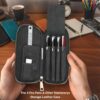 71QBIS4gPeL._AC_SL1500_.jpg CONTACTS Genuine Leather Pen Case Handmade Vintage Pen Holder Zip Pouch for Men/Women Travel Elegant Office Desk Accessories Pencil Organizer Box Grey