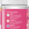 OLLY Hair Skin and Nails Gummies - Undeniable Beauty with Biotin 2500mcg Per 2 Gummies, Keratin & Vitamin C - Supports Healthy Hair, Skin, & Nails - Grapefruit Flavor - 60 Count
