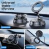 GizmoVine Vacuum Magnetic Car Phone Holder, MagSafe Car Mount for Dashboard & Windscreen, 360° Rotatable Foldable Mount for iPhone 17/16/15/14/13/12 Series, Samsung & Android