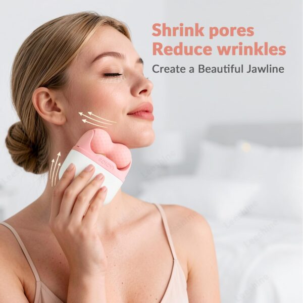 71QSpZHhWlL._SL1500_.jpg Leeshine Ice Roller Set for Face and Eyes - Facial Skin Care Tools with 2 Cold Therapy Face Roller and Premium Travel Case, Self Care Gift for Men Women (Pink)