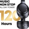 71Qb6jaWiCL._AC_SL1500_.jpg Hybrid Active Noise Cancelling Bluetooth 6.0 Headphones 120H Long Playtime, 6 ENC Mic, Over Ear Headphones Wireless, Hi-Res Audio, Memory Foam Earcup, Transparency Mode ANC Headphone for Travel Office