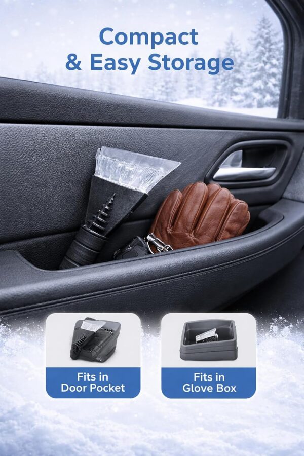 1ABOVE Ice Scraper – Non-Slip Soft Grip, Scratch-Free Snow & Frost Remover for Car & SUV Windscreens (1)