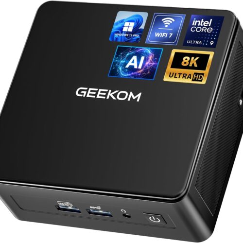 GEEKOM IT15, The Most Powerful AI Mini PC with Intel Ultra 9 285H(15th Gen) 99 Tops | 32GB DDR5, 1TB SSD | Arc 140T GPU | WiFi 7, 8K Quad Display, Win11 Pro, Video Editing, Coding, and Multitasking