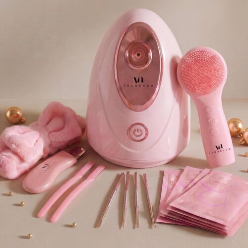 71SNDz8NM1L._AC_SL1500_.jpg VogueNow Facial Steamer Spa Kit with Complimentary 15 Skin Care Tools | Face Steamer for Facial Deep Cleaning with Humidifier Mode | Self Care Gifts for Women, Spa Gifts, Birthday Gifts for Women