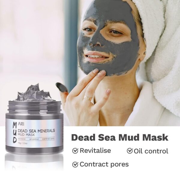 71TNjkLlT1L._SL1500_.jpg ANAI RUI 3 Pcs Face Mask Set - Turmeric Clay Mask - Green Tea Face Mask - Dead Sea Mud Mask for Oily Skin, Blackheads & Pores -Spa Gift Set Self Care for Women Teens 2.5 oz Each