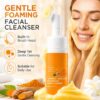 71U4QrTe0L._SL1254_.jpg 4-Piece Turmeric Skincare Set with Face Wash, Cream, Soap Bar, Bubble Net, Facial Cleanser for All Skin Types, Soothing Hydrating Formula