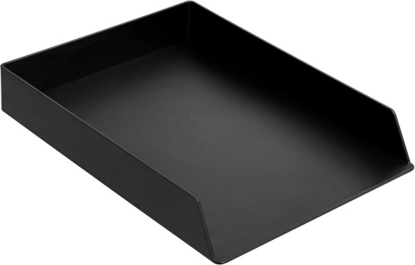 71UYdTLyVSL._AC_SL1500_.jpg Amazon Basics Rectangular Plastic Desk Organizer, letter size Tray, 2-Pack, 24.6 x 5.6 x 33 cm, Black