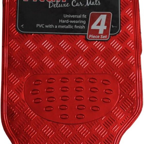 71UgJuLsLIL._AC_SL1000_.jpg JVL Titan Car Mat Set Metallic Design with Rubber Backing, Red