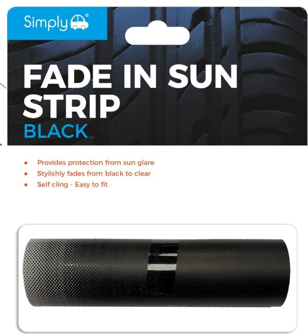 71V9OO0FrL._AC_SL1500_.jpg Simply FAD01 Car Windscreen Fade Strip, Provides Protection from Sun Glare, Self Cling Easily Fit & Remove Black