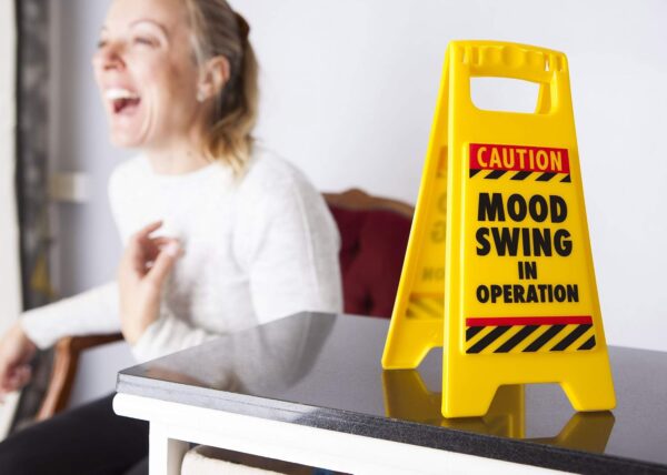 Boxer Mood Swing Novelty Warning Sign – Joke Gifts For Women Wife Or Girlfriend – Moody Teenager Gift – Office Secret Santa For Colleague, Yellow