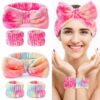 71VauzN5vbL._SL1500_.jpg Wteehn 6pcs Headband and Wristband for Face Washing, Makeup Spa Skincare Headband, Skin Care Face Wash Headbands Wrist Bands Tools Set, for Women and Teen Girls Gifts