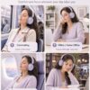 Wentronic Y05 Bluetooth Over-Ear Headphones with Active Noise Cancelling, Hi-Res Audio, 48H Playtime, Built-in Mic, Wired/Wireless, Works with iOS, Android & PC, Purple