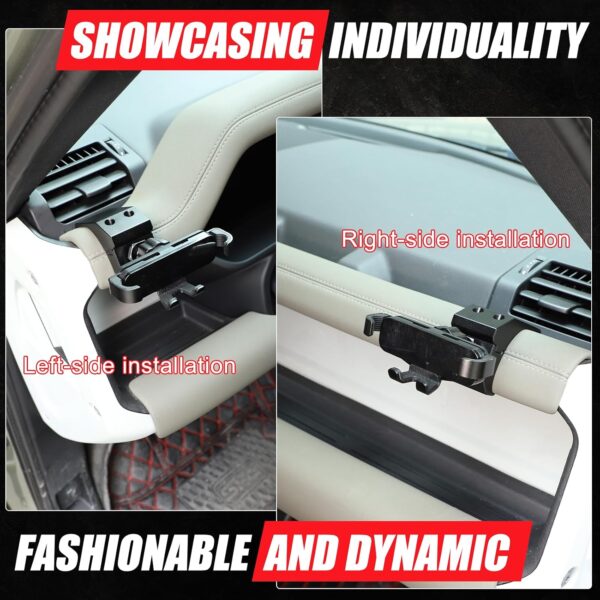 METYOUCAR Car Phone Holder for LR Defender 90 110 130 2020-2023 Rotatable Fixed Phone Holder for Car Fit for iPhone Android and Universally Smartphones Mount(SE/HSE model)